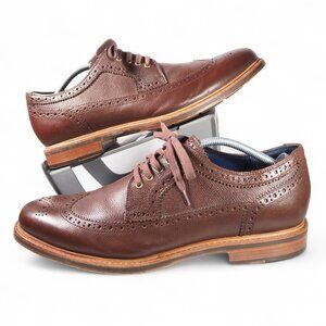 Cole Haan Cooper SQ Wingtip Leather Oxfords Men's 12M Chestnut Brown C11693